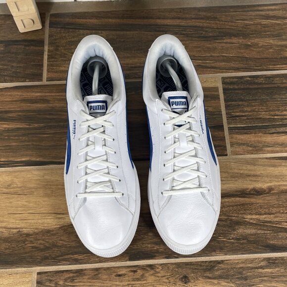 Puma Basket Mens Size 13 Shoes White Leather Low Top Casual Retro Sneakers main image 14